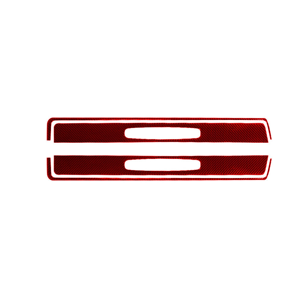 4Pcs Red Carbon Fiber Door Sill Strip Cover Trim for Porsche 718 2016-2022