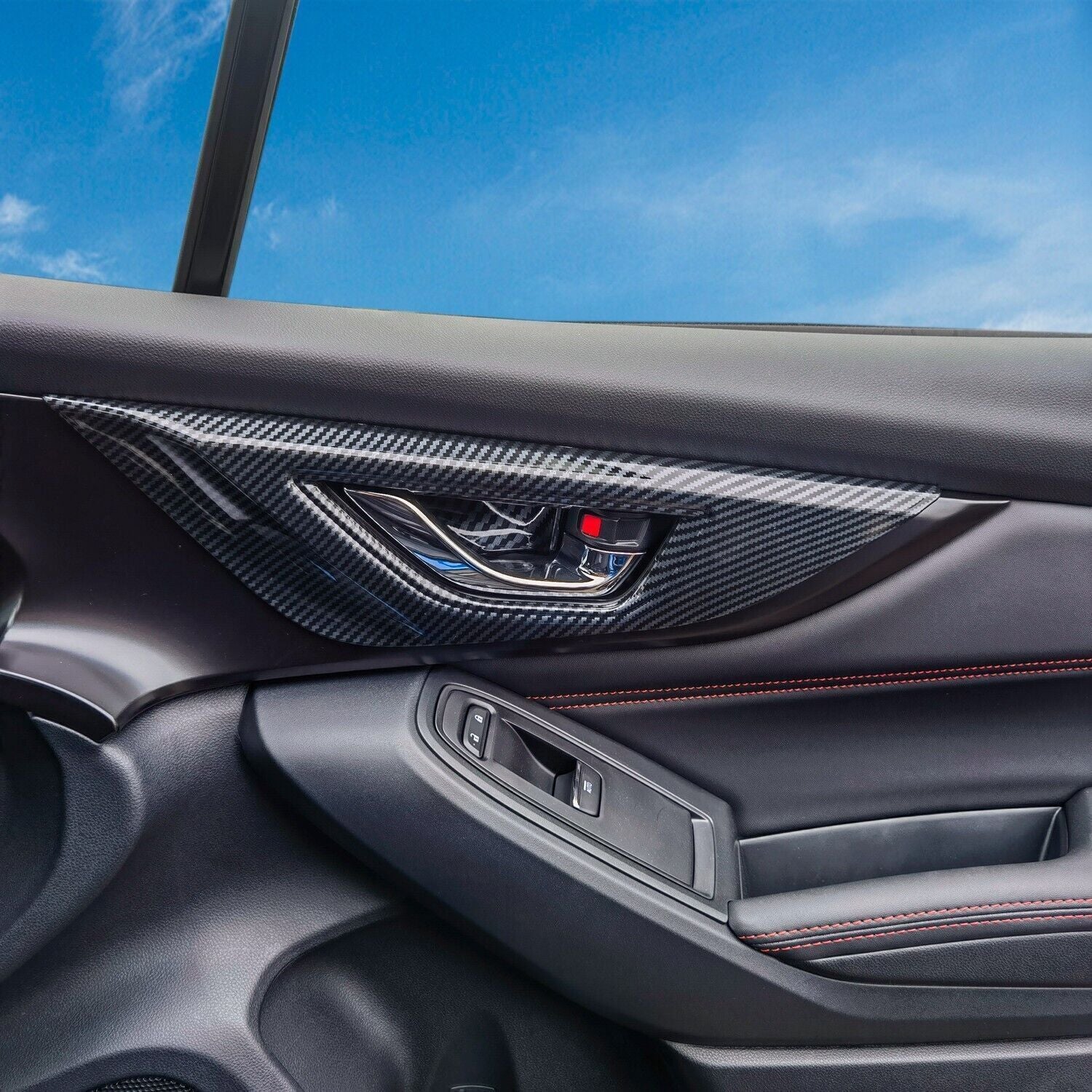 4pcs Interior Side Car Door Handle Bowl Cover Trim Fit for Subaru WRX 2022-2023