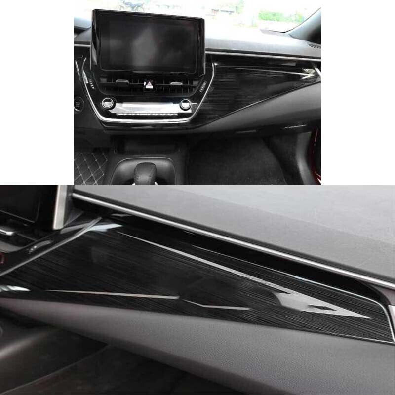 Cover Trim for Toyota for Corolla Black Titanium 2020-2023 Center Console Dash Panel