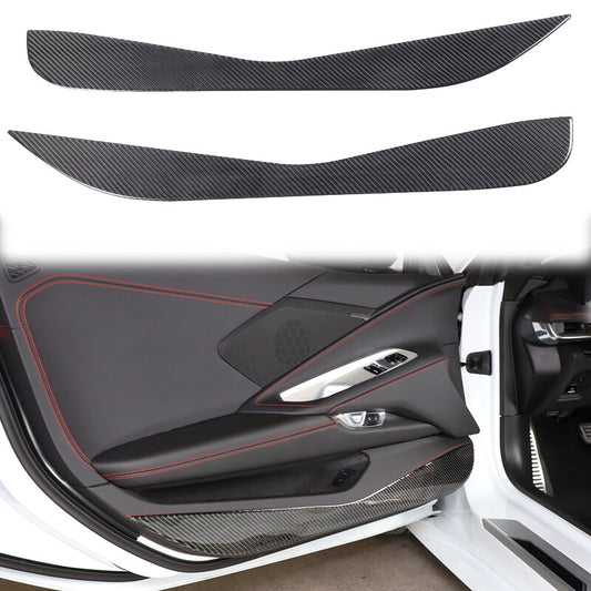 Car Door Anti Kick Panel Cover for Corvette C8 2020-2024 Real Carbon Fiber