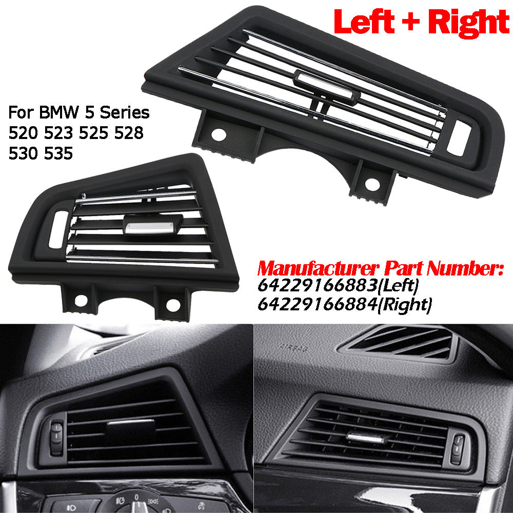 Left + Right AC Vent Control Console Grill Dashboard for BMW 5 Series 520 523 525 528 530