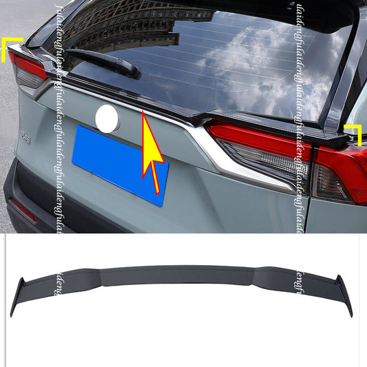 for Toyota RAV4 19-2024 Carbon Fiber Rear Trunk Spoiler Tail Middle Lid Wing Lip