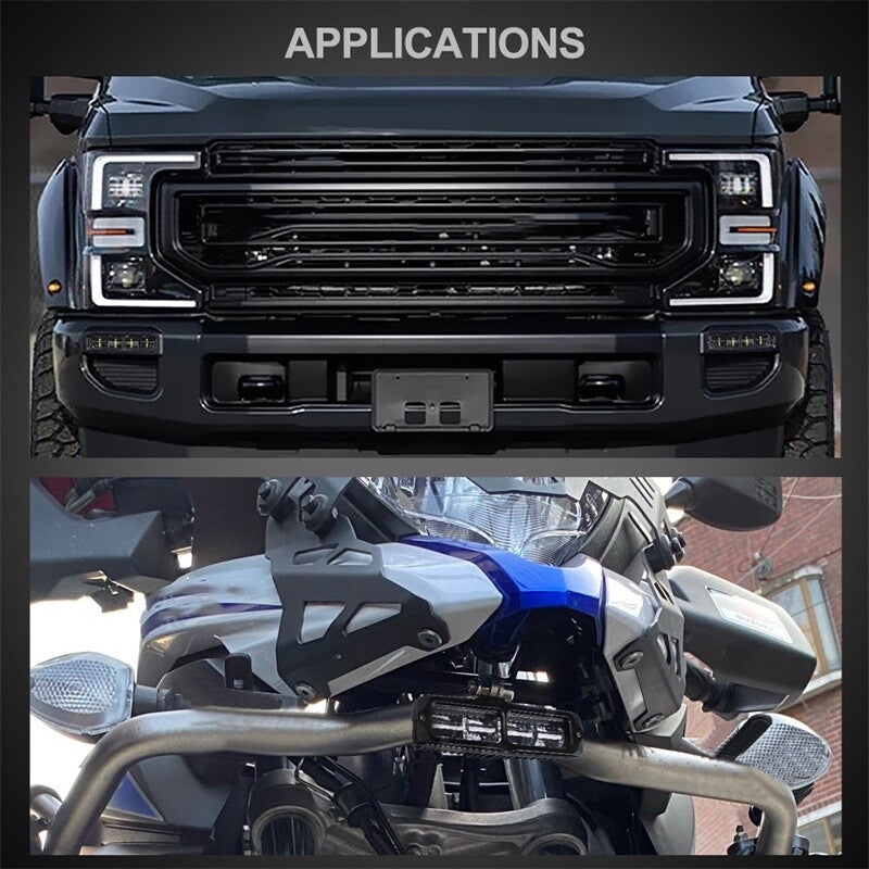 2x 6 Inch 20W LED Work Light Bar Flood Fog Lamp Offroad Driving Truck SUV ATV