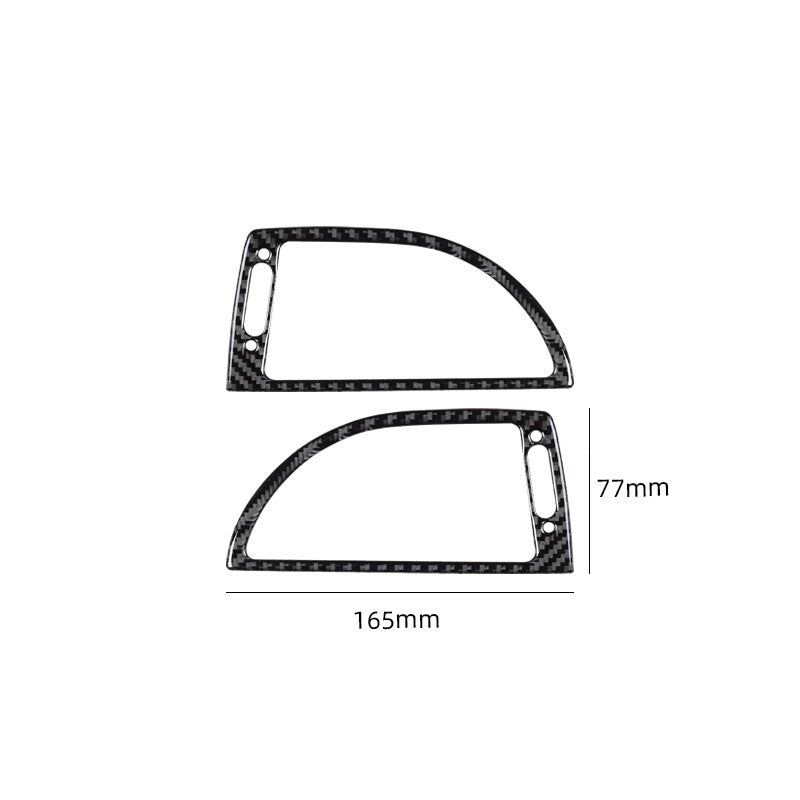 2pcs Carbon Fiber Dashboard Side Air Vent Cover for BMW 6 Series E63 E64 2004-10