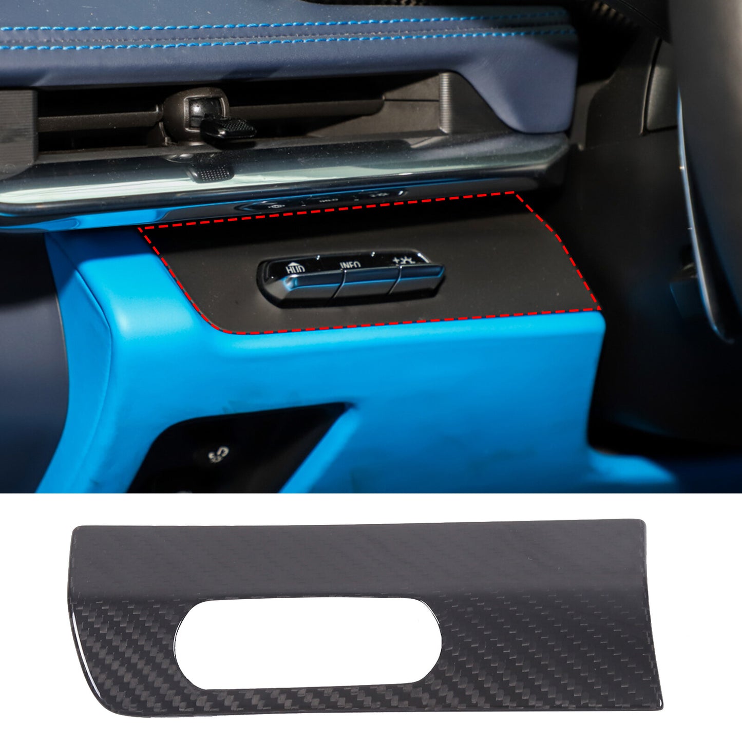 ABS oak wood grain air conditioning mode button trim frame for Ford Maverick 2022-2023