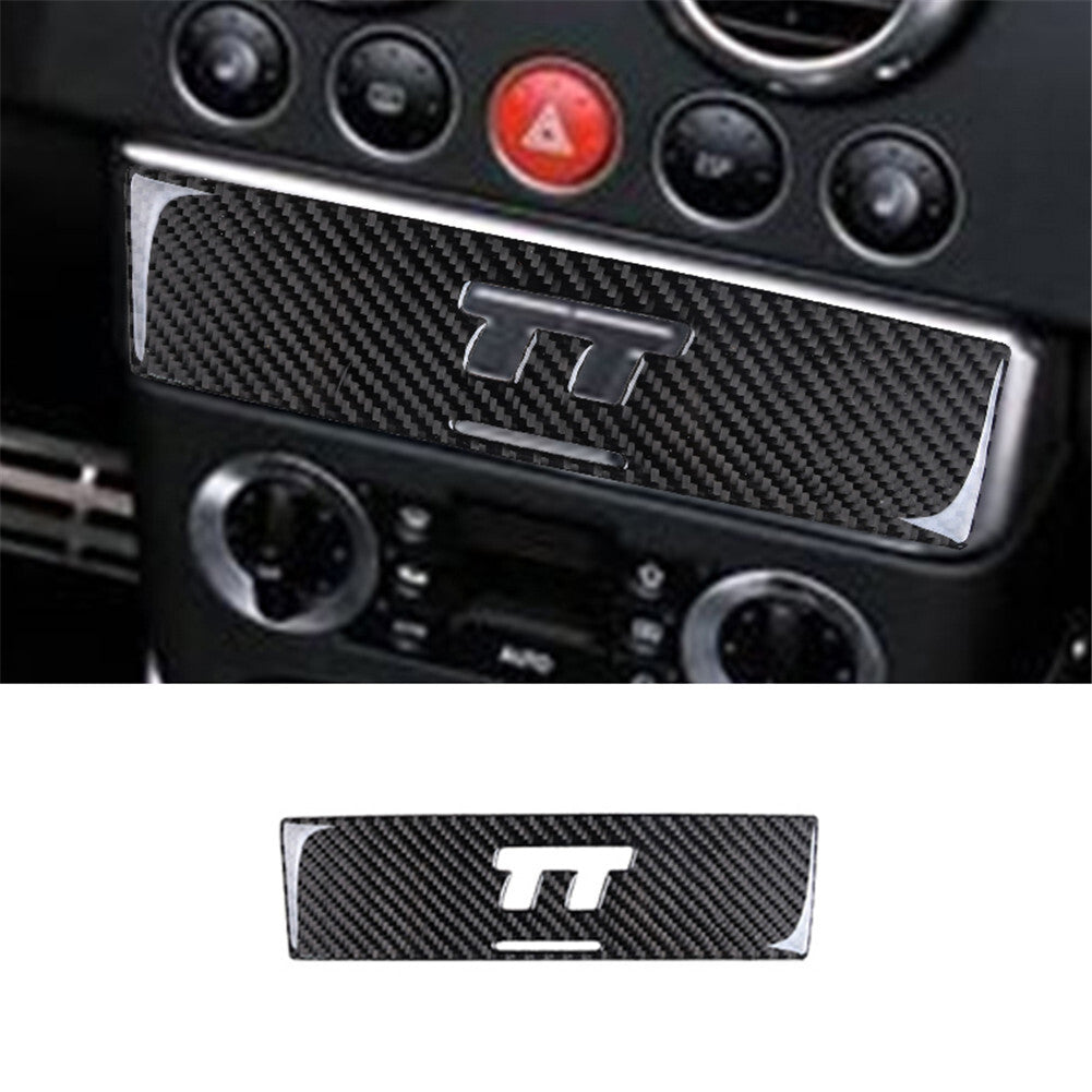 Carbon Fiber Central Control CD Panel Trim Sticker for Audi TT 8N 2001-2006