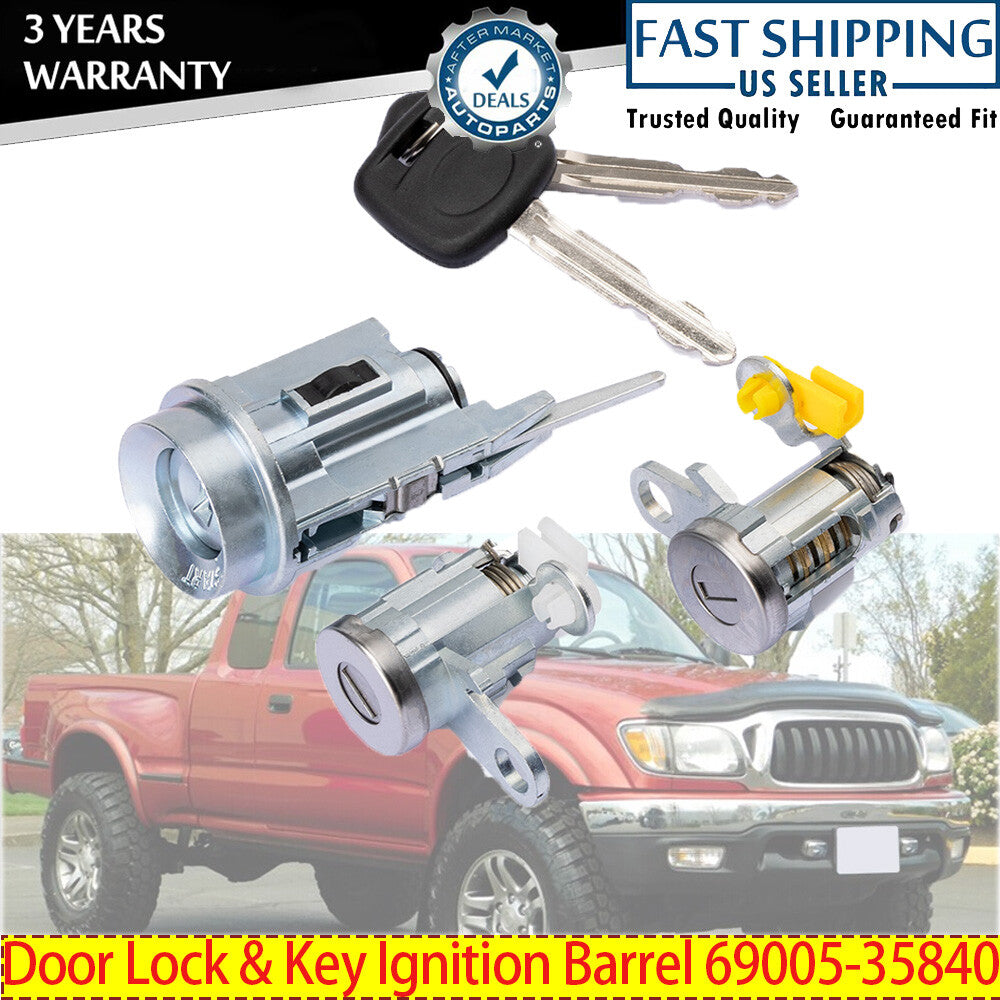 For 1995-2004 for Toyota Tacoma Ignition Switch Door Lock Cylinder With 2 Keys
