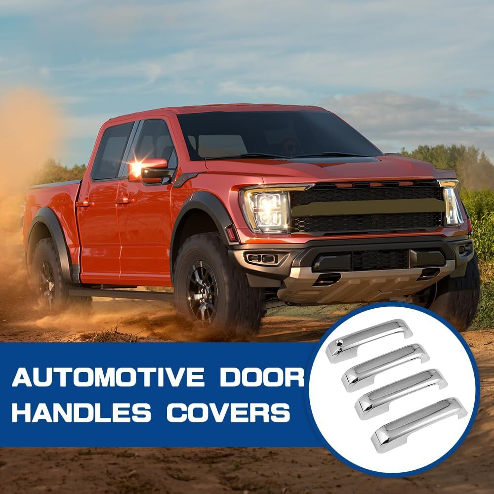 4PCS Chrome Door Handle Covers Kit For 2015 2016 2017 2018 2019 2020 for Ford F150