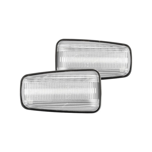 Pair LED Side Marker Indicator Light Repeater Clear Fit for Peugeot 106 806 for Fiat