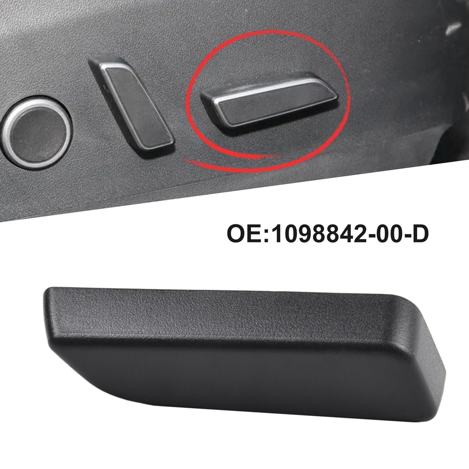 for Tesla For Model 3 2017-2020 for Co -pilot Side Seats Cushion Button 1098842-00-D