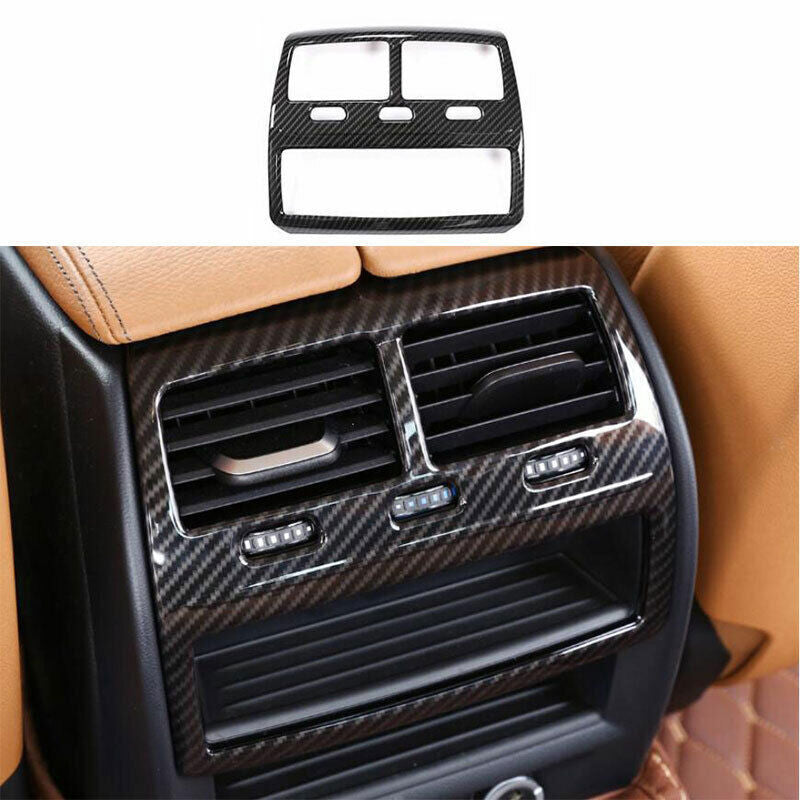 for BMW 5 Series 2018-23 Carbon Fiber ABS Rear Air Outlet Vent Frame Cover Trim