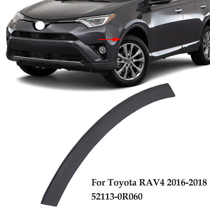 For RAV4 2016 - 2019: Front bumper wheel fender molding trim left side 52113-0R060