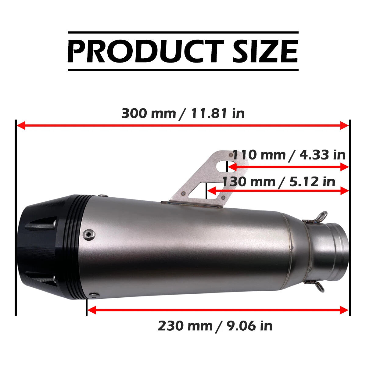 Exhaust Muffler Escape Link Pipe Tailpipe For 400 Z250 YZF R3 CBR500 GSXR