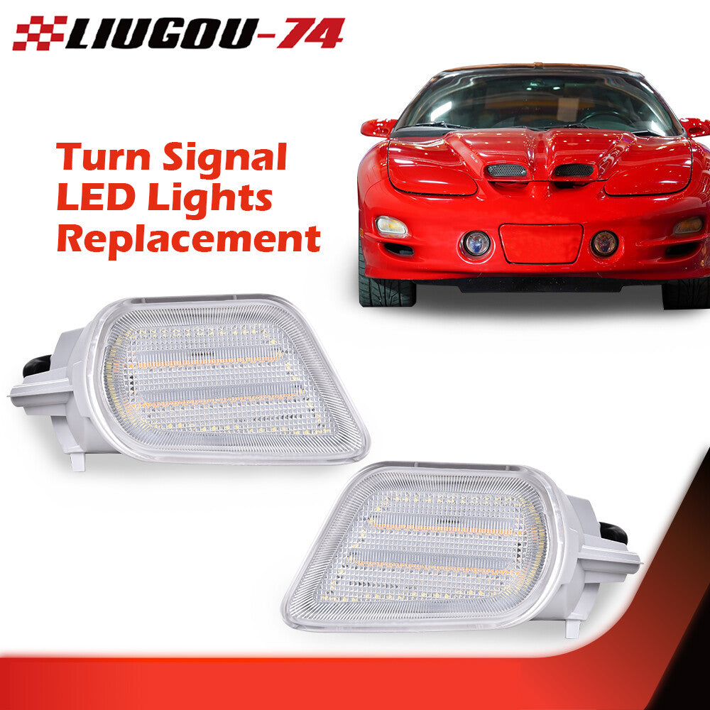 Suitable for 98-02 for Pontiac Firebird Trans Am Formula turn signal LED lights (2 pieces)