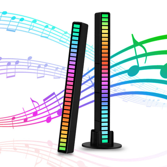 2¡Á RGB Lamp USB Music Sound Control Rhythm LED Car Atmosphere Strip Light Bar