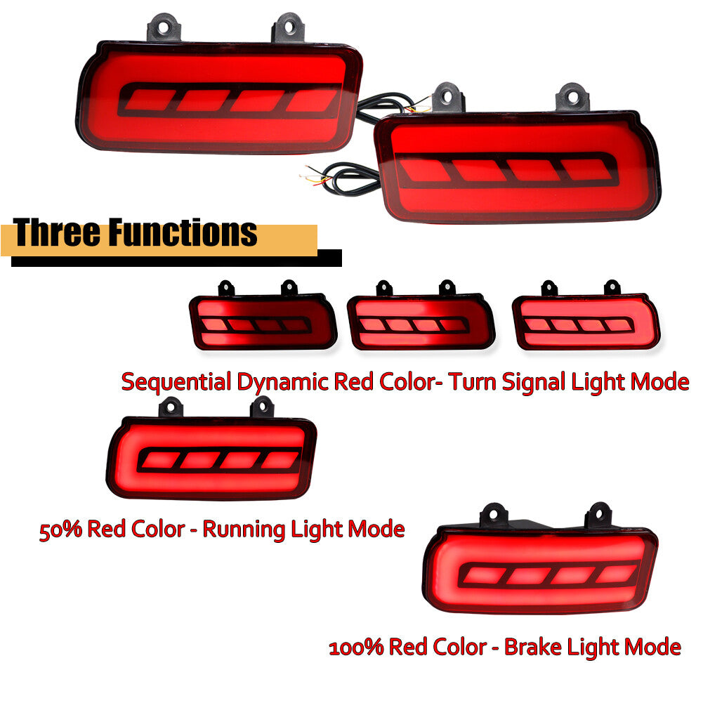 LED rear bumper reflector taillights and brake stop lights suitable for 2015-16 for Honda CRV/CR-V.