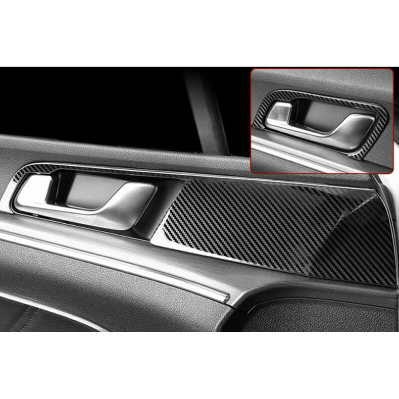 for Kia K5 2021-2023 Carbon Fiber Steel Inner Door Handle Bowl frame Cover Trim