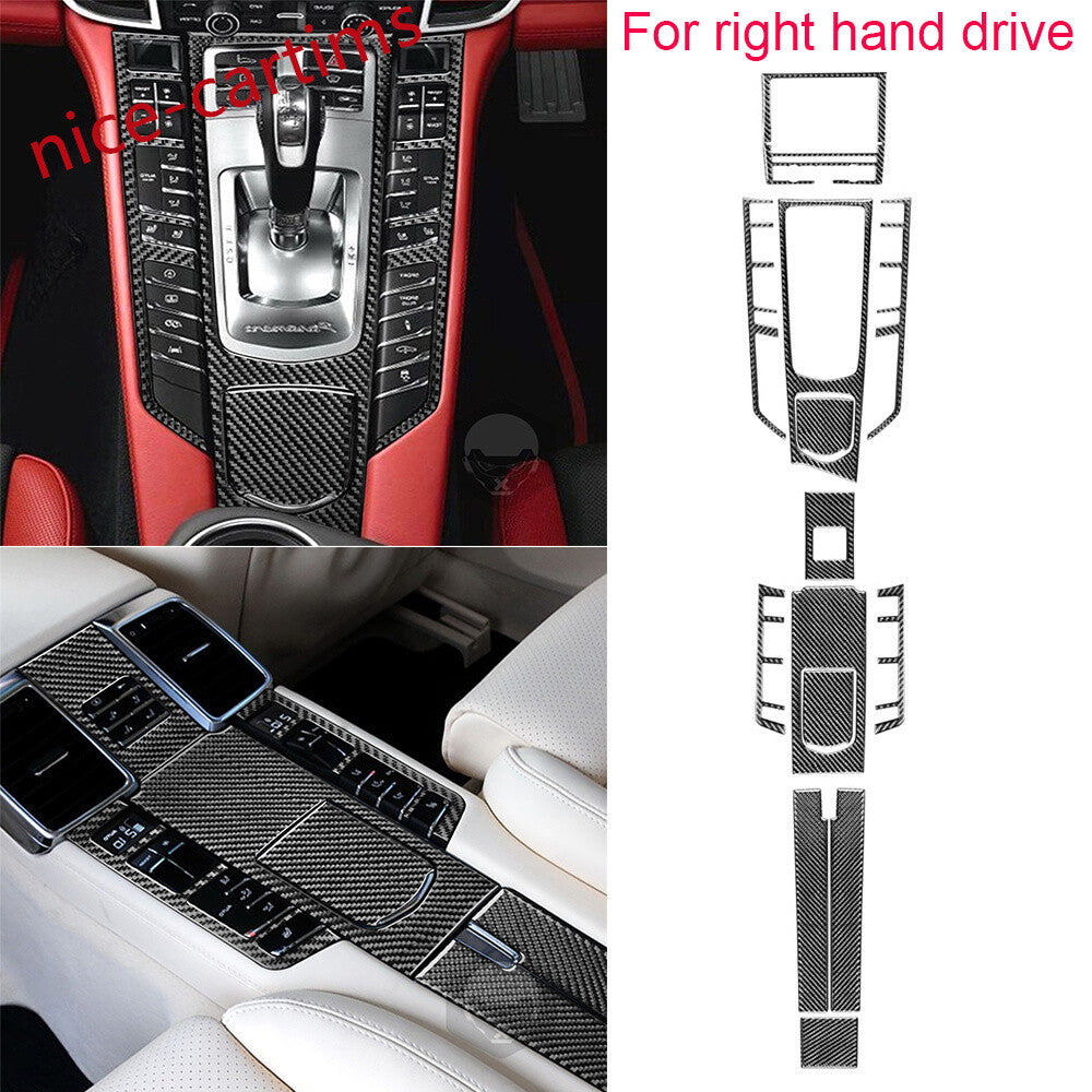 12¡ÁRHD Carbon Fiber Central Control Gear Shift Trim for Porsche for Panamera 2010-16