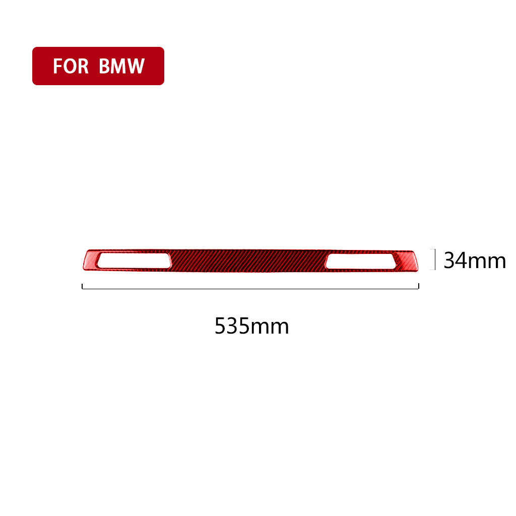 Red Carbon Fiber Copilot Cup Holder Strip Cover for BMW 3 Series E90 E92 2005-12