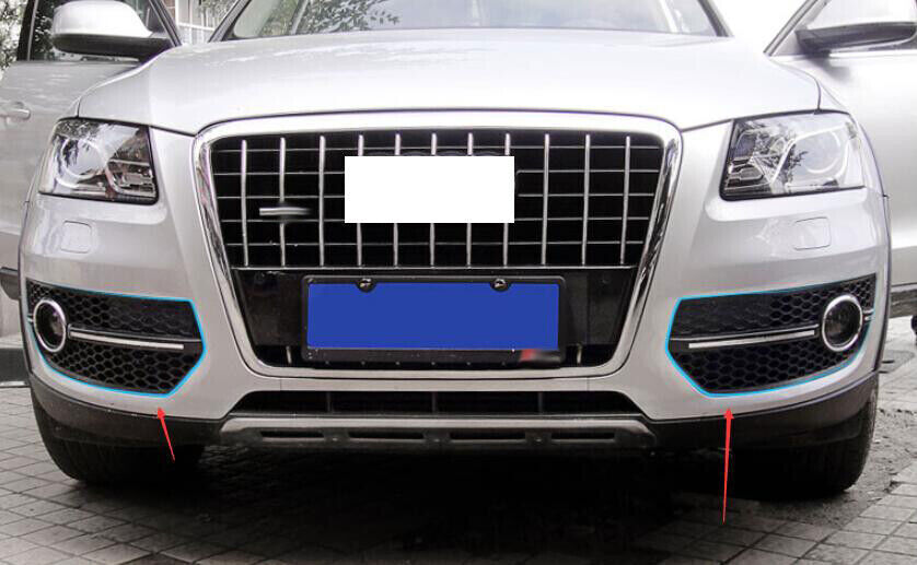 Bright Black Front Bumper Fog Light Lamp Cover Replacement for Audi Q5 2009-2012