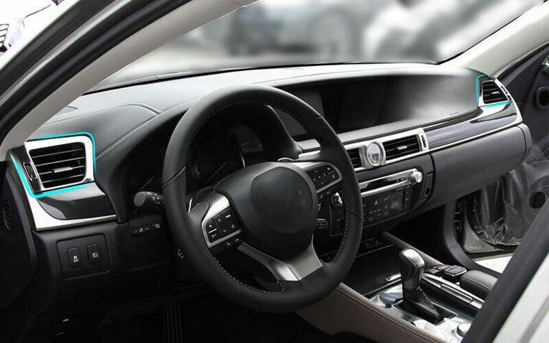 for Lexus GS350 450h 2016-2020 Black Titanium Console LR Air Outlet Vent Trim