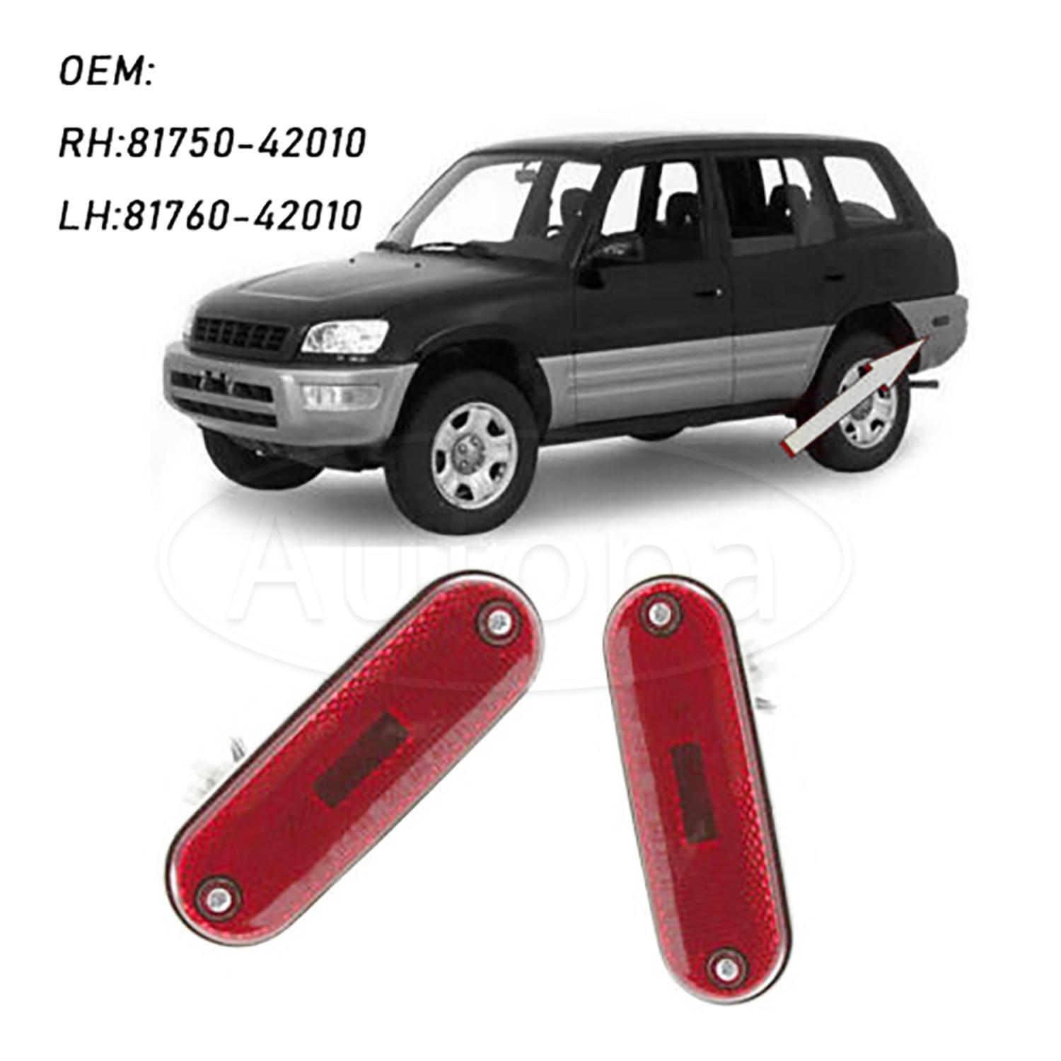 2x for Toyota rav4 1996-2000 Rear Reflector Side Marker Light Lamp with bulbs