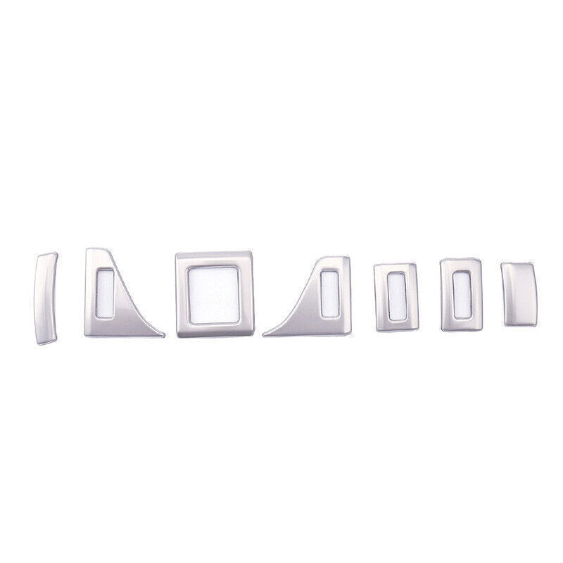 Fit for Audi A4 A5 2017-24 Silver Steel Center Console Dashboard Frame Decor 7P