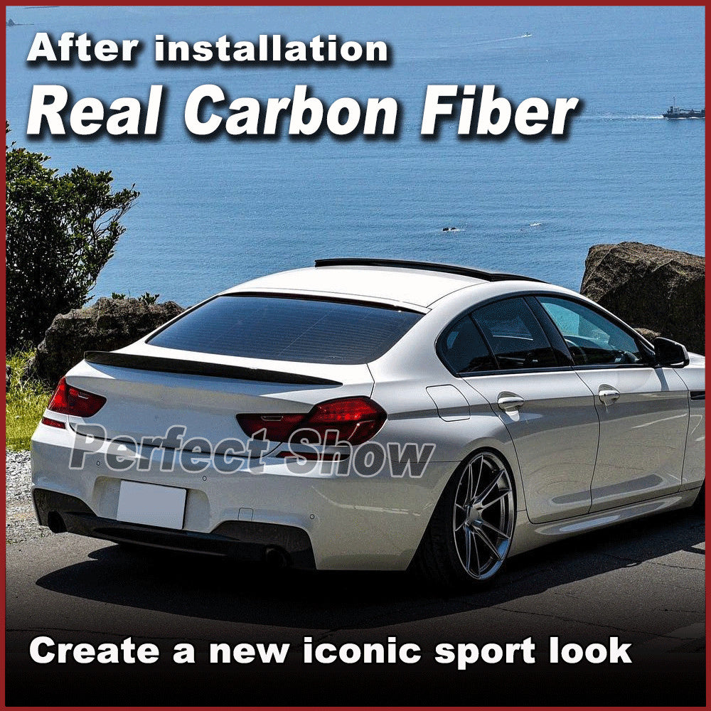 for BMW 6 Series F06 F13 640i 650i M6 12-19 REAL Carbon Rear Trunk Spoiler Wing