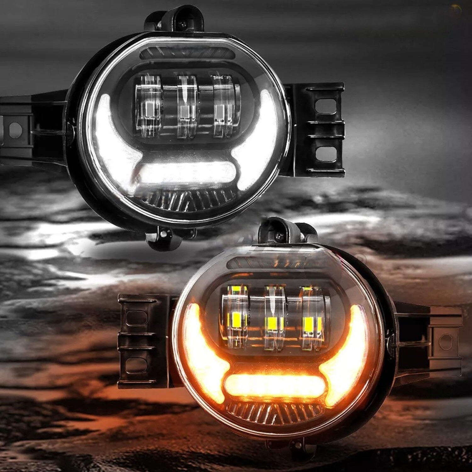 Pair LED Fog Lights DRL Lamps for Dodge for Ram 1500 2003-09 for Ram 2500 3500 2002-08