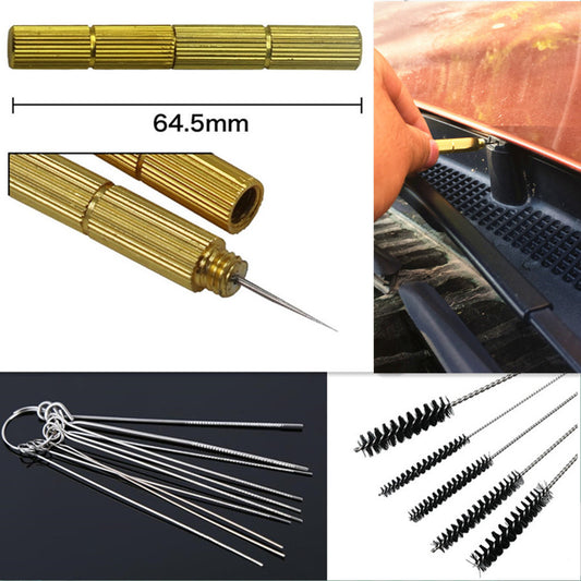 16Pcs Nozzle Cleaning Water Stains Dirt Repair Windscreen Jet Tool Needle Brush