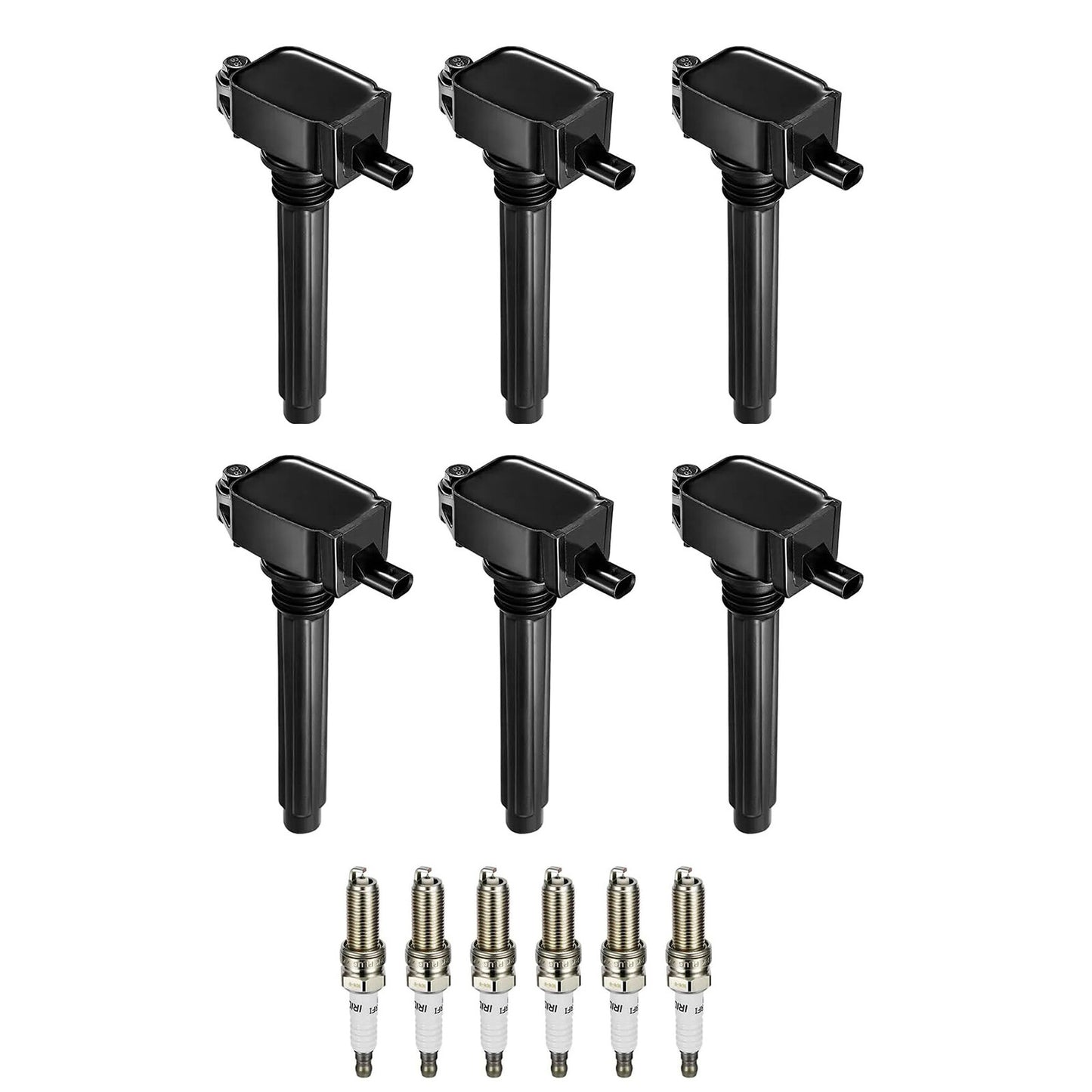 for Dodge for Jeep 6PCS Ignition Coil  Iridium Spark Plug for Chrysler