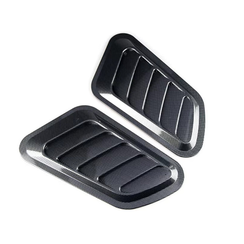 Car Carbon Fiber Air Flow Intake Decoration Hood Scoop Bonnet Vent Cover Sticker