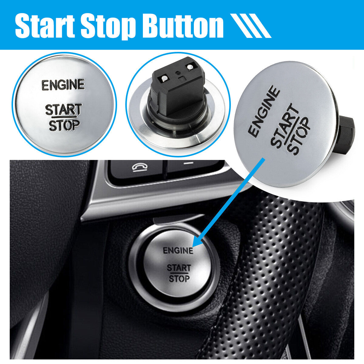 Keyless Engine Start To Stop Push Go Button Ignition Switch for Mercedes-Benz US