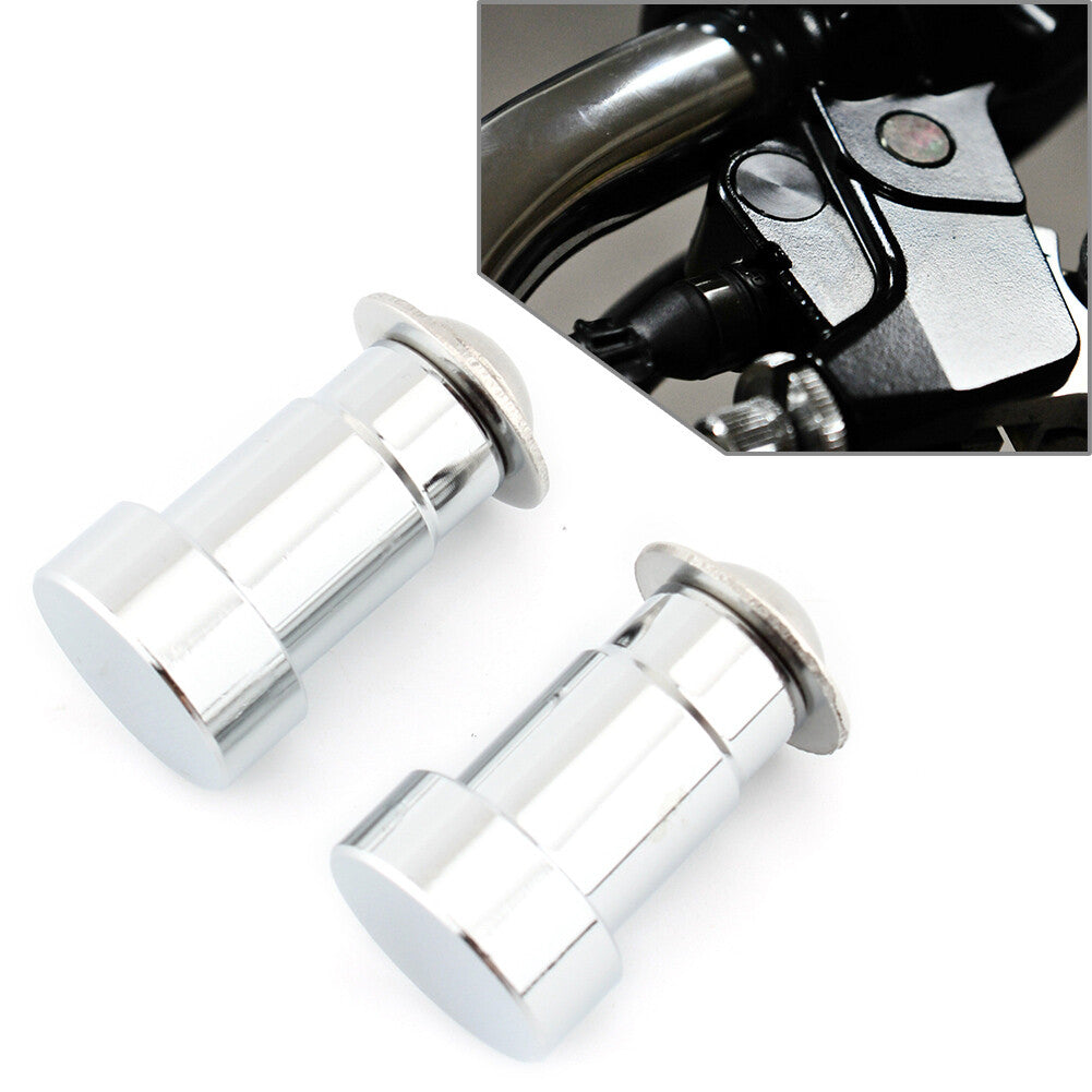 For Thruxton Aluminum Motor Pair CNC Mirror Hole Caps Cover Fit Chrome UK