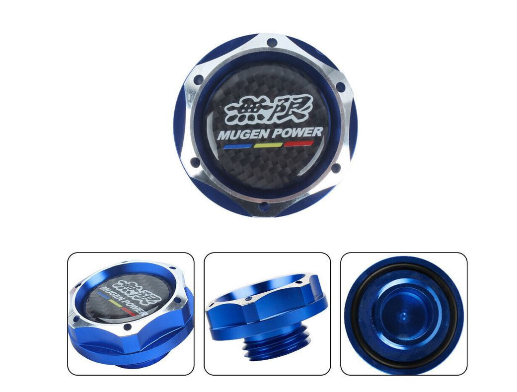 Suitable for JDM Mugen engine oil filler cap, blue and black carbon, suitable for Honda for Acura .