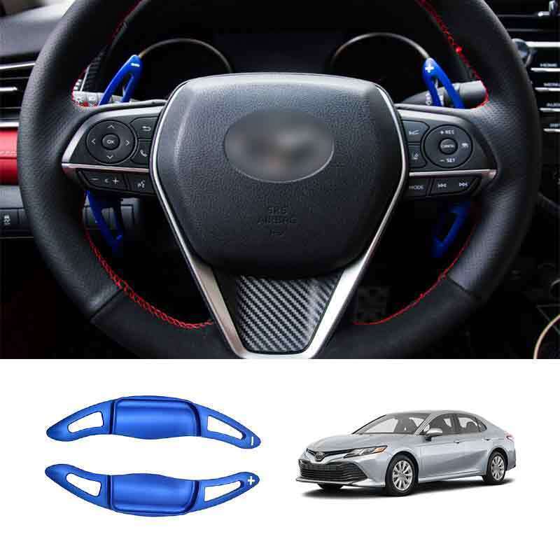 Blue Alu. Steering Wheel Shift Paddles Shifter Extensions for Toyota for Camry 18-23