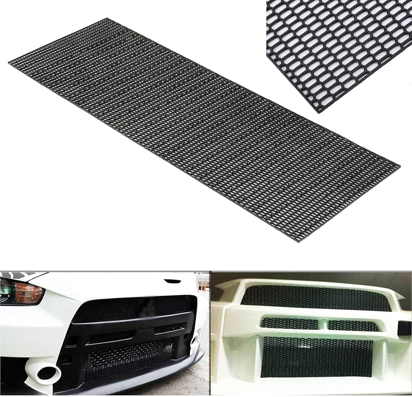 Universal ABS 47''x16'' Car Racing Honeycomb Mesh Grill Spoiler Bumper Vent