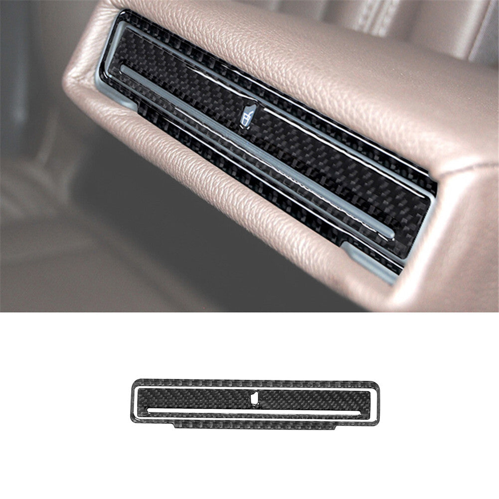 2Pcs Carbon Fiber Cup Holder Rear Trim for Audi Q7 2007-2015
