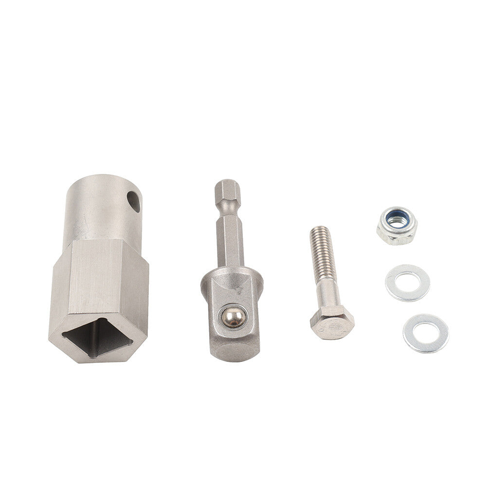 Trailer Jack Crank Handle Cordless Drill Adapter W/ 1/2 Inch Socket Adapter Bit