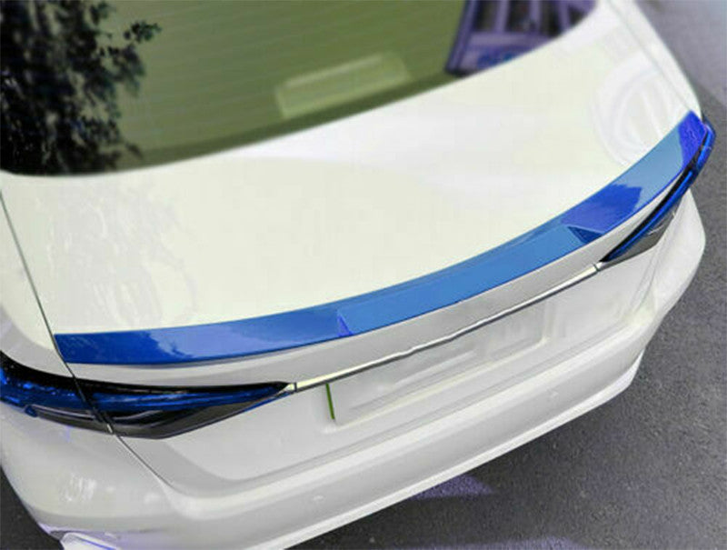 for Toyota for Corolla Sedan 2019-22 Blue Blade Rear Spoiler Tail Trunk Lip Wing Bar