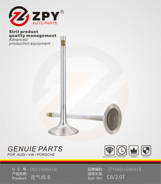 8X ZPY for VW for Tiguan GTi GLi for Audi Q5 A4 2.0T 6mm Engine Intake Valves Set