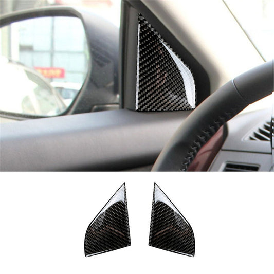 2X Carbon Fiber Interior Front A-Pillar Cover Trim for Mazda CX-9 2010-2015