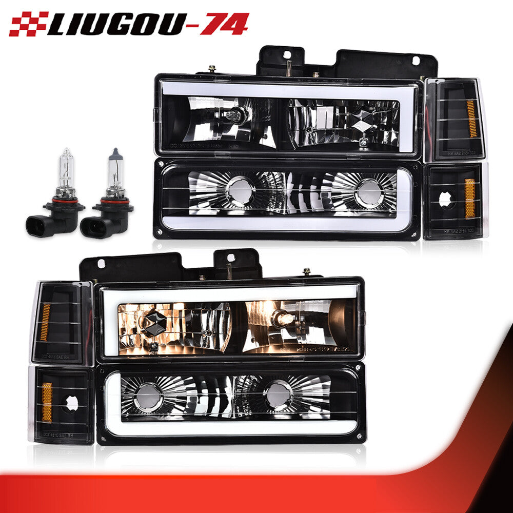 Suitable for 94-00 GimCi C/K SUBURBAN transparent corner lamp headlights for black houses