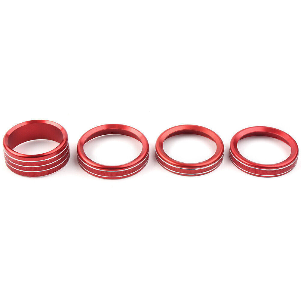 4x Air Conditioner Switch Knob Ring Cover Trim Fit 18-2020 for Jeep for Wrangler JL