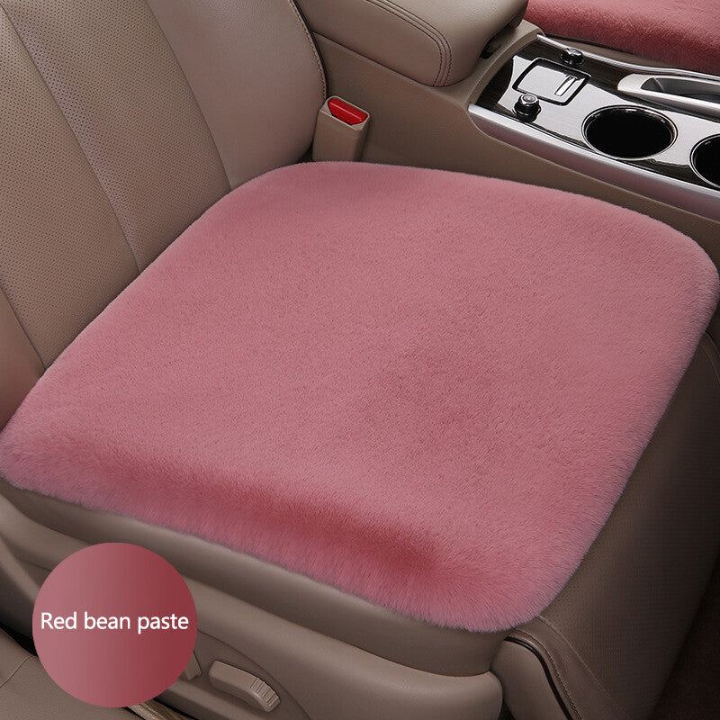 Car for Seat Cover Front Cushion Plush Soft Comfort Pad Protector Mat Warm Bean Pink