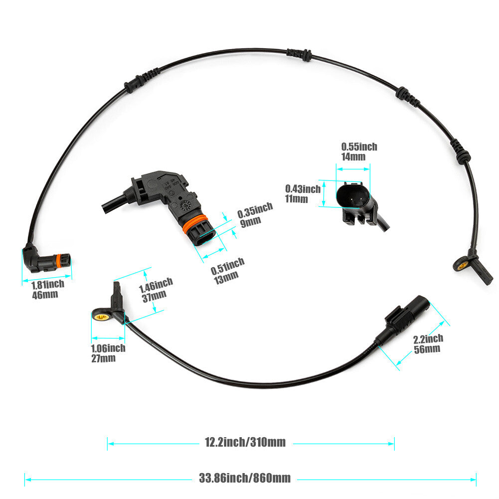 4X Front Rear ABS Wheel Speed Sensor for Mercedes-Benz R320 R350 R500 1645400717