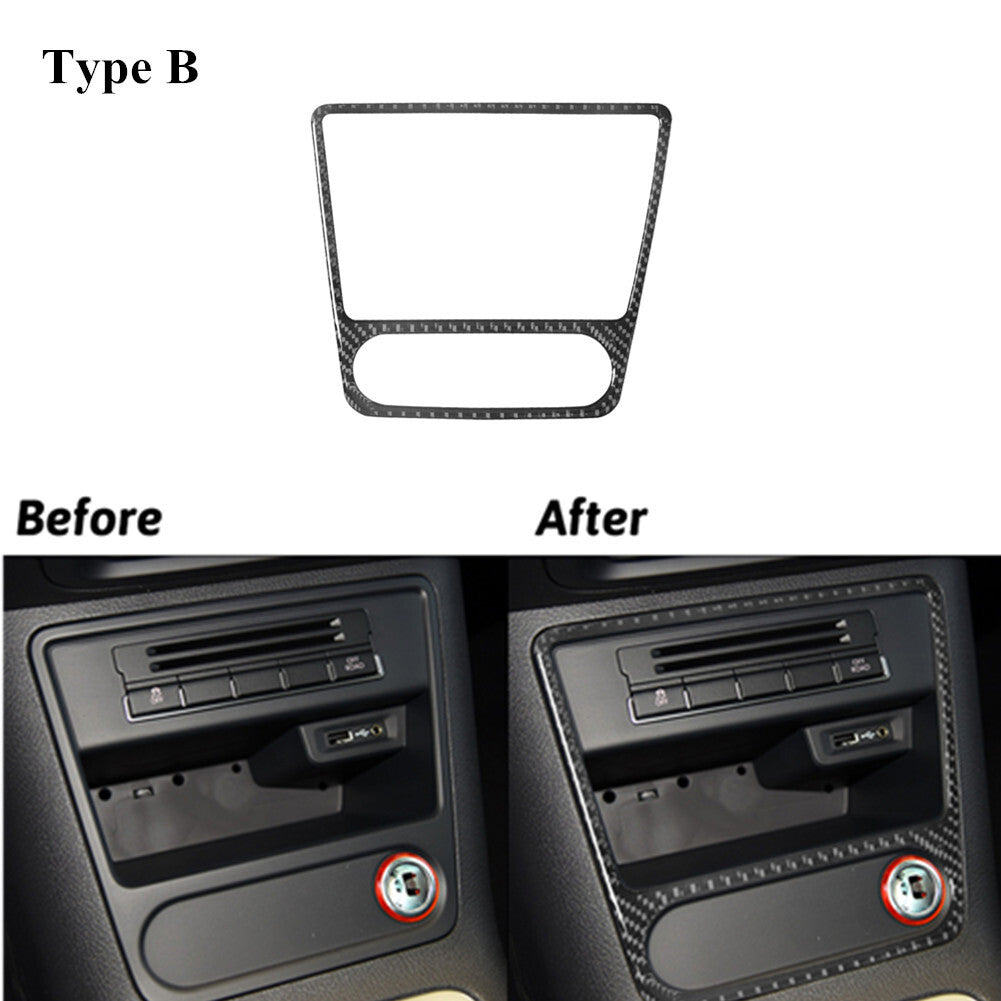Carbon Fiber Central Control Panel for Volkswagen for Tiguan 2013-2017
