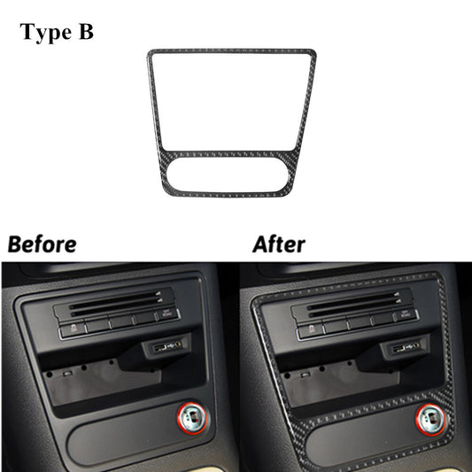 Carbon Fiber Central Control Panel for Volkswagen for Tiguan 2013-2017