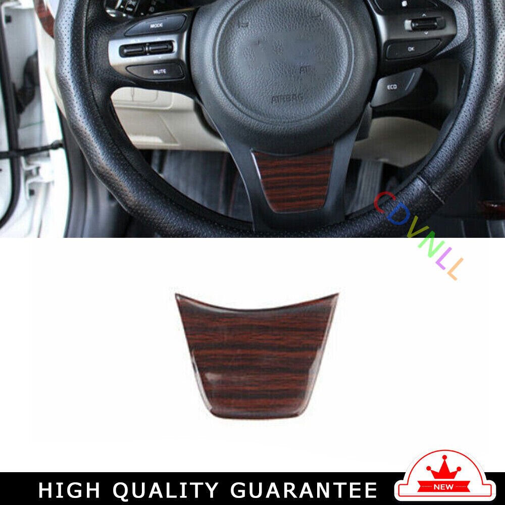 Steering Wheel U Type Cover Trim 1 for Kia K5 Optima 2014-2015 Brown Wood Grain