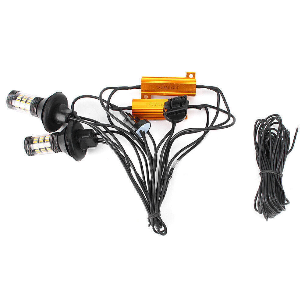 3156 Dual Color Switchback LED Blinker Gl¨¹hbirnen 4014 60SMD DRL Auto